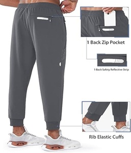 Pantalones de Alta Calidad para Hombre, con Bolsillos con Cremallera Elástica, Ligeros, Corte Clásico Recto, Color Personalizado - Product Image 5