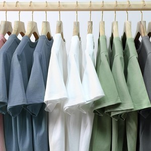 เสื้อยืดคอกลมแขนสั้นผ้าฝ้าย 100% สำหรับผู้หญิง สีพื้น เรียบง่าย ระบายอากาศได้ดี เนื้อผ้าเจอร์ซีย์ถัก สวมใส่สบายในฤดูใบไม้ผลิและฤดูร้อน ทรงปกติ - Product Image 3