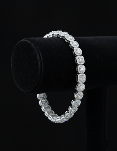 Hip Hop Diamond <b>Bracelet</b> Luxury Custom Alternate Collet Design 10K 14K Gold Iced Out Elegant Designer Statement Fine Jewelry - Product Image 4