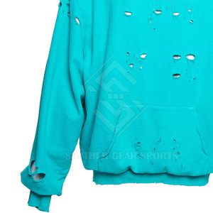 Hoodies personnalisés pour hommes, avec service OEM, pour l'hiver, à capuche, effet vieilli, design sur mesure, respirants, en coton mélangé écologique - Product Image 5