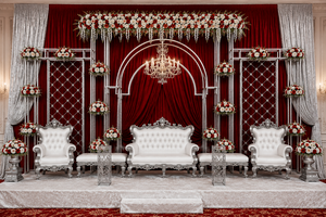 Victorian Style Wedding Stage Golden Metal <b>Arch</b> <b>Frame</b> Luxury Modern Design New Arrival Customizable Size Color Wedding Events - Product Image 3