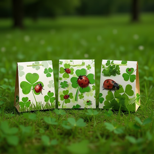 Petit sac cadeau en papier écologique classique avec poignées plates pour cadeaux miniatures et personnalisés - Product Image 3