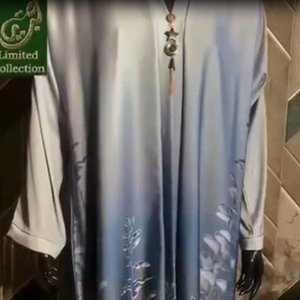 Nouvelle arrivée, abaya de style kaftan simple et modeste, respirante, manches longues, vêtements islamiques pour femmes, vente en gros, robes musulmanes traditionnelles - Product Image 5
