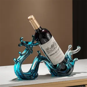 Support et porte-bouteille à vin rustique fait main en acier inoxydable, design vintage, pour bar à domicile et fêtes, étanche, design moderne et luxueux - Product Image 3