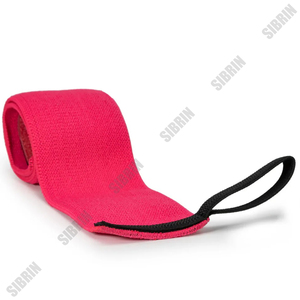 Sibrin Custom Logo Print Womens <b>Pink</b> Wrist <b>Wraps</b> Heavy Duty braces Support for Powerlifting Weightlifting Wrist Support 18 Inch - Product Image 4