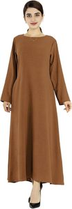 Women Modest <b>Abaya</b> Long Sleeve Hooded Floor Length Solid Color Lightweight Loose Fit Daily Wear Middle East Style - Product Image 2