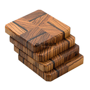 Posavasos Cuadrados de Madera de Nogal Hechos a Mano, Personalizados, de Lujo, de Primera Calidad, en Colores Personalizados para Uso en el Hogar y Restaurantes, Venta al Por Mayor - Product Image 2