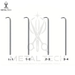 Kit de Agujas de Ventilación de Aluminio Plateado, 4 Tamaños, Agujas de Gancho Micro 1-1 a 3-4, Herramientas Profesionales para la Elaboración de Pelucas y Postizos - Product Image 6