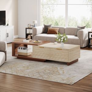 Mesa de Centro de Madera de Teca con Almacenamiento, Muebles Modernos Minimalistas para Sala de Estar, Proveedor de Indonesia - Product Image 3