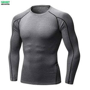 Ensemble de compression pour homme, vêtements de sport, haut à manches longues respirant et élastique, pantalon moulant, kit uniforme de performance pour le modelage corporel - Product Image 4