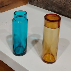 Pot à bougie en verre cylindrique résistant à la chaleur, coloré et fait sur mesure, avec couvercle en verre, pour la décoration de Noël à la maison - Product Image 3