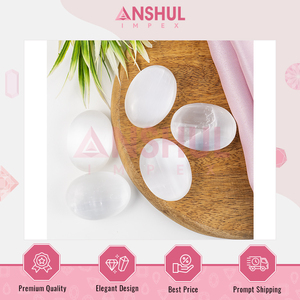 Anshul Impex Fabricante de Piedras de Selenita Natural Ovaladas de Alta Calidad de 2.5 Pulgadas, Cristales Curativos de 1 kg, Claridad, Purificación, Paz - Product Image 4