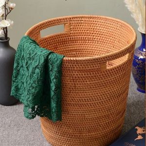 Laundry Basket Rattan Best Selling Handmade Woven Wicker Storage Organizer for Home Organization Wholesale Supplier from Vietnam - Product Image 4