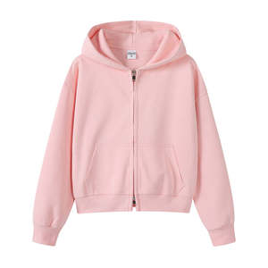 Sweat-shirts à capuche zippés oversize 100 % coton pour femme, décontractés, anti-boulochage et respirants - Product Image 3