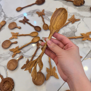 Natural Wooden <b>Spoon</b> for Kitchen Cooking and <b>Serving</b> - Product Image 1