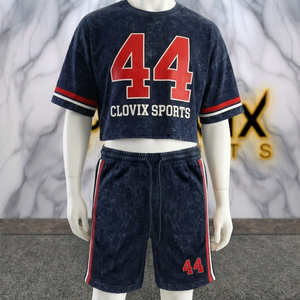 Direct Factory Made Vintage Acid Wash T <b>Shirt</b> Shorts Set Men Summer Fashion Outfit OEM Private Label Manufacturer - Product Image 4