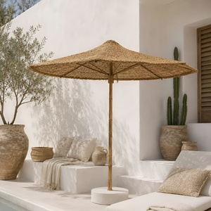 Sombrilla de fibra de coco natural a buen precio, parasol de playa hecho en Vietnam. - Product Image 5