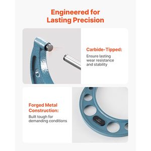 Ultra-Precision 0.0001 Machinist <b>Micrometer</b> Set 4 PCS 0-1"/1-2"/2-3"/3-4" Professional for Precision Work - Product Image 5