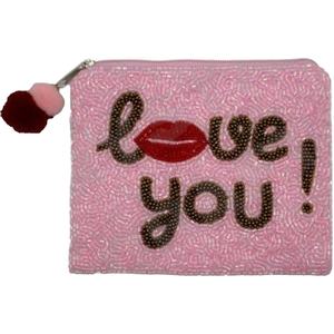 LOVE YOU Monedero con cuentas de semillas personalizado Monedero Hermoso monedero con características de accesorios de moda - Product Image 1