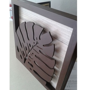3D Wooden Monstera Botanical <b>Leaf</b> <b>Wall</b> Hanging Framed Modern Cutout Wood Sculpture Sign <b>Wall</b> <b>Decor</b> for Hotel Home Decoration - Product Image 1