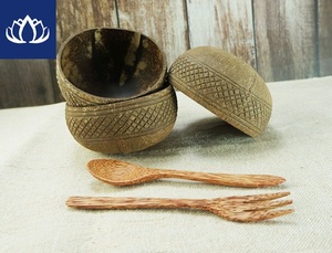 Juego de Tazones de Cáscara de Coco de Primera Calidad, Sostenible, Ecológico, Decorativo, para Batidos, en Oferta - Product Image 2
