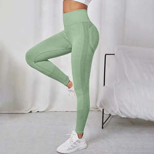 Pantalones de Yoga Personalizados, Sólidos, Transpirables, de Secado Rápido, Ecológicos, Tallas Grandes, para Mujer y Hombre, Leggings de Compresión para Gimnasio y Entrenamiento - Product Image 6