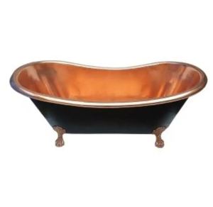 Bañera Independiente de Cobre con Acabado Níquel, Bañera Ovalada sin Tapa, Bañera Clásica de Lujo para el Hogar - Product Image 6