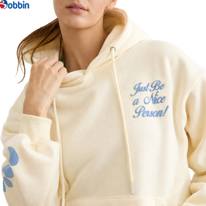 Sudadera con Capucha Personalizada con Logotipo Bordado, Diseño de Puntos Azules, Estilo Holgado, Ultra Suave, Cómoda, Gruesa, con Hombros Caídos, para Invierno - Product Image 3