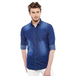 Camisa de Mezclilla para Hombre, Manga Larga, Algodón Suave, Estilo Casual Inspirado en el Oeste, para Uso Diario y de Fin de Semana - Product Image 5