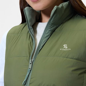 Custom <b>Women's</b> Lightweight Puffer <b>Vest</b> Packable Sleeveless Winter Jacket Breathable Polyester Filling Wholesale <b>Down</b> Label <b>Vest</b> - Product Image 6