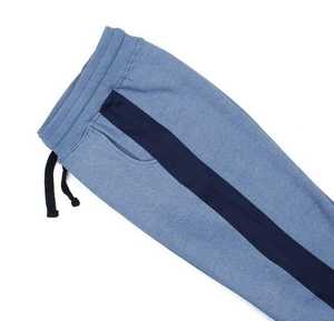 Ensemble de survêtement pour homme avec sweat à capuche et pantalon de jogging, bleu clair avec manches marine, longueur intégrale, tenue décontractée pour l'automne - Product Image 4
