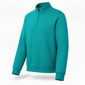 Nouveautés 2026 – Sweat-shirt polaire brodé à demi-zip pour homme, col montant, uni, pour l'hiver, modèle OEM - Product Image 3