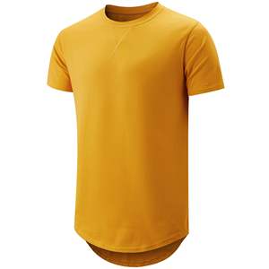 T-shirt long OEM pour homme, coupe décontractée, 200 GSM, en coton respirant, taille personnalisée, livraison mondiale, faible MOQ, style formel pour homme - Product Image 1