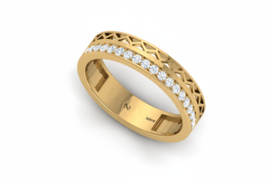 แหวนแต่งงานเพชรทองคำ 14K – แหวนเจ้าสาวลายฉลุสุดหรูสำหรับผู้หญิง |   เครื่องประดับสำหรับใส่ทุกวัน 0.20 กะรัต ทรงบริลเลียนท์คัท - Product Image 4