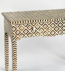 Mesa Consola de Diseño Art Deco Hecha a Mano con Incrustaciones de Hueso de Alta Calidad - Product Image 4