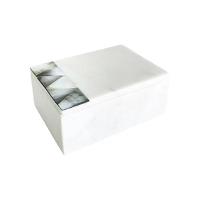 Caja de joyería de mármol de alta calidad, artículo decorativo, caja de joyería de mármol, artesanía de diseño para el hogar, caja redonda. - Product Image 5