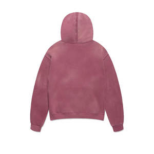 เสื้อฮู้ดสีแดงเลือดหมูสำหรับผู้ชาย สไตล์ลำลอง เสื้อกันหนาวแนวสตรีทแวร์ - Product Image 6