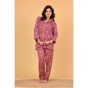 Conjunto de Pijama de Crepé Estampado para Mujer, Ropa de Dormir Ligera, Ropa de Casa Suave y Cómoda - Product Image 3