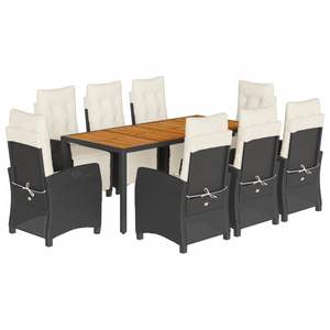 Juego de Comedor para Jardín Color Negro Crema - Product Image 2