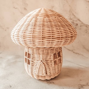 Jouets mignons en forme de maison champignon, miniatures, en rotin, pour enfants, accessoires de jeu d'imitation - Product Image 6