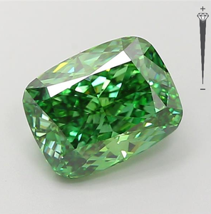 Diamante Cultivado en Laboratorio con Certificación IGI, Corte Cojín de 3.51 CT, Color Verde Intenso, Claridad VVS2, para Joyería, ROYAL GEMS - Product Image 1