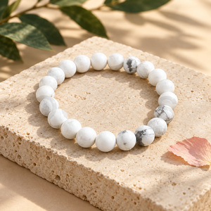 สร้อยข้อมือลูกปัดหินธรรมชาติ SoulWise Classic ลายหินอ่อนสีขาว เครื่องประดับทันสมัยสำหรับทุกเพศ เหมาะสำหรับวันครบรอบ - Product Image 6