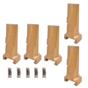 Set di 5 Denti Gialli V17SYL V17PN con Perni Flessibili per Escavatore e Terna - Product Image 6