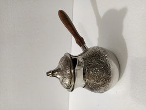 Cafetera Turca de Latón Grabado con Asa de Metal Fundido Tradicional, Olla Cezve Resistente, Utensilios para Café Griego Briki, Venta al por Mayor - Product Image 4