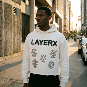 Sudadera con Capucha Personalizada para Hombre, 500 g/m², Felpa de Algodón, Bordado con Pedrería, Gráfico, Dobladillo sin Rematar, Estilo Holgado, Ecológica - Product Image 2