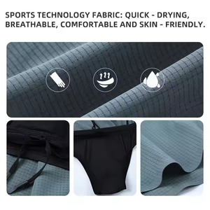 Pantalones Cortos Deportivos para Hombre de Alto Rendimiento, Ecológicos, de Secado Rápido, con Aberturas Laterales, Precio de Fábrica - Product Image 5