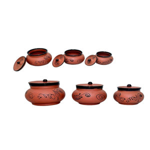 Service de table classique en terre cuite - Durable, réutilisable, portable avec cuillère/fourchette/couteau/baguettes - Product Image 1