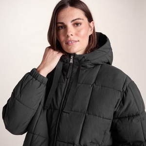 Women's Hooded Puffer Jacket Quilted Down Alternative Winter Coat Zip Up <b>Parka</b> for Casual Outdoor Wear Bubble Jacket - Product Image 5