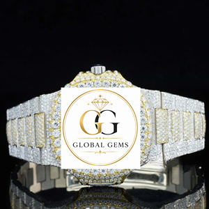 Excellent Quality Silver Iced Out Diamond Wrist Watch With Hip Hop Fashion Diamond Look Available at Factory Price - Product Image 1