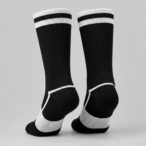 LOW MOQ Free Design <b>Winter</b> Casual Sports <b>Socks</b> Breathable Cuff Logo Custom White Men Knitted Solid Color Athletic <b>Socks</b> - Product Image 2